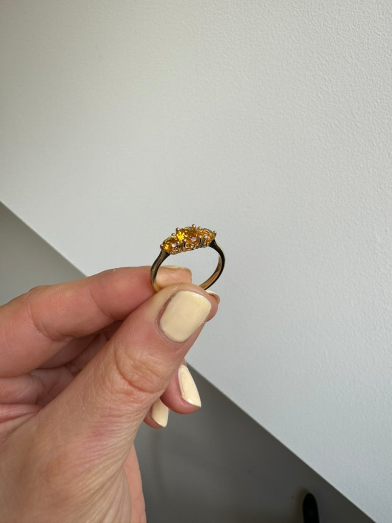 De Tracy Triple Citrine - 14k Goud