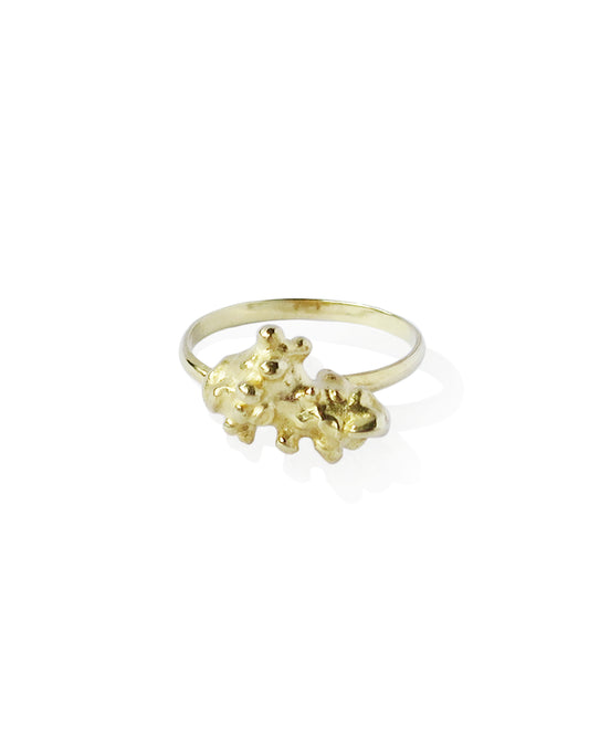Solid Coral Ring - 14k Goud