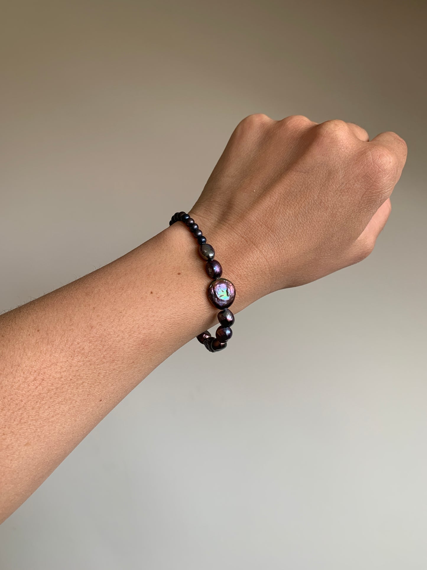 Black Pearl Bracelet - 14k goud