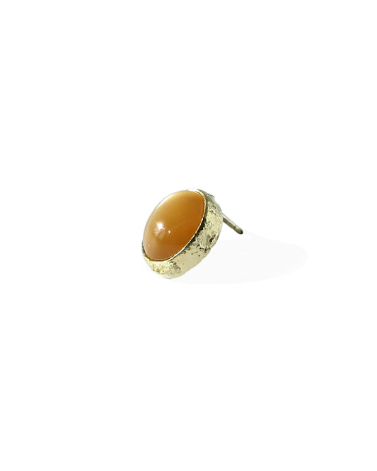 Moonstone Stud - 14k Goud
