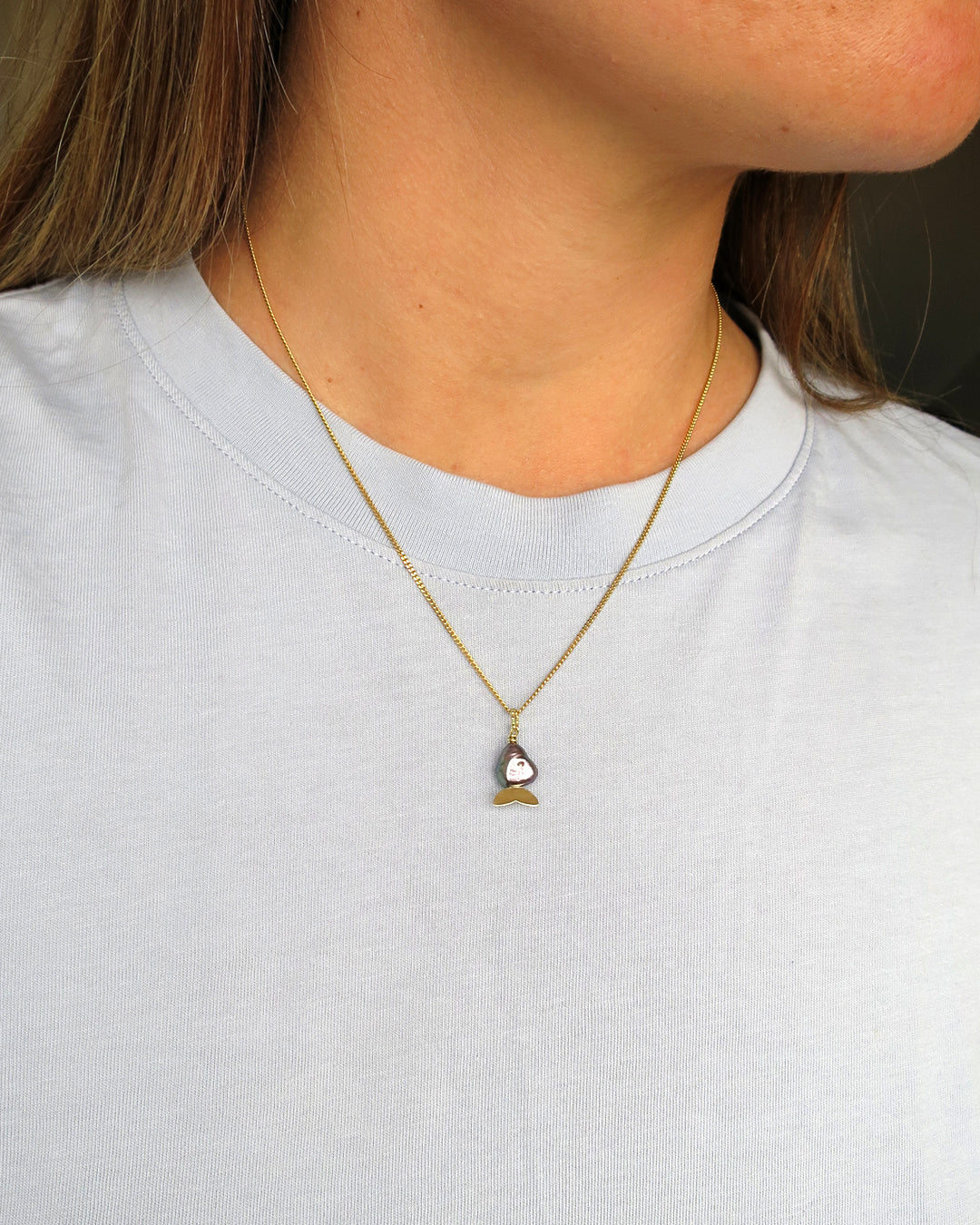 Fish Of Pearl Mini - 14k Goud