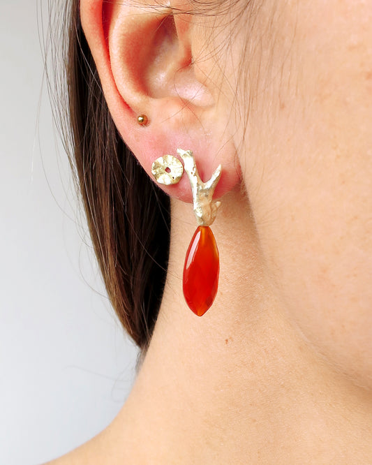 Coral Studs - 14k Goud