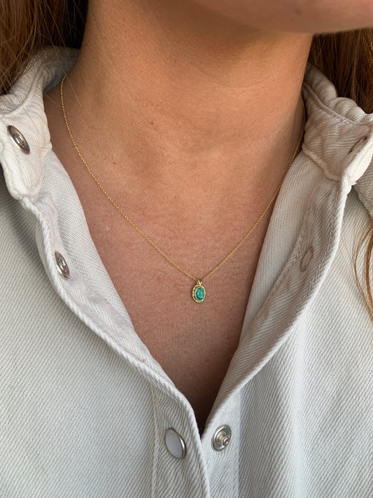 Emerald Charm - 14k Goud