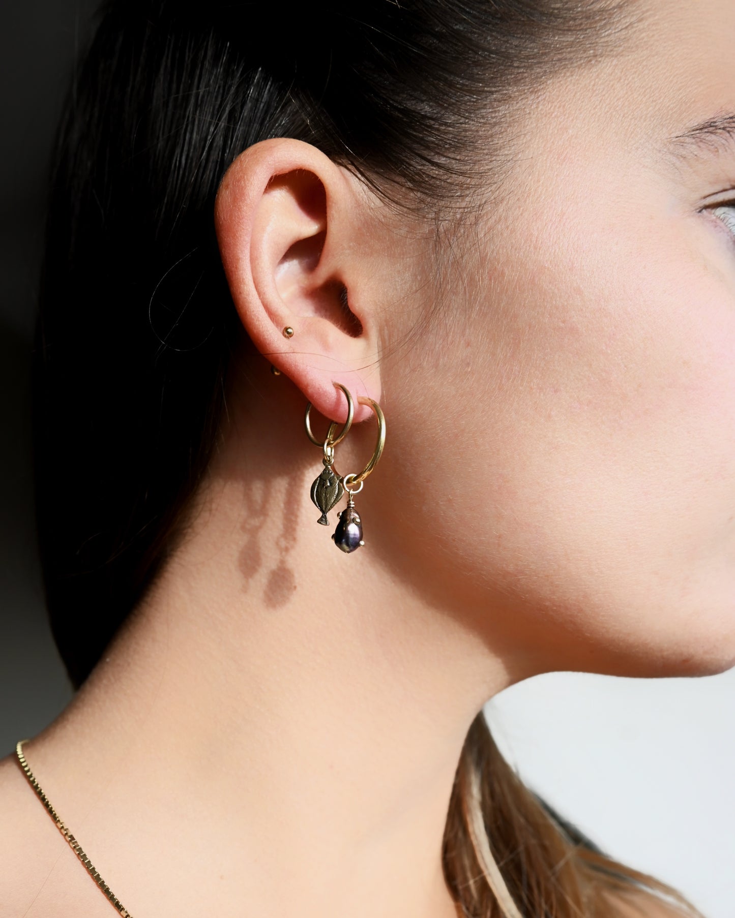 Puffer Pearl Charm - 14k Goud