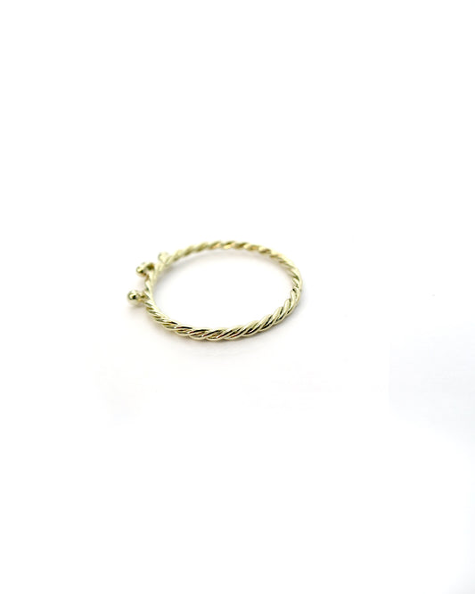 Twisted Fish Egg Ring - 14k Goud