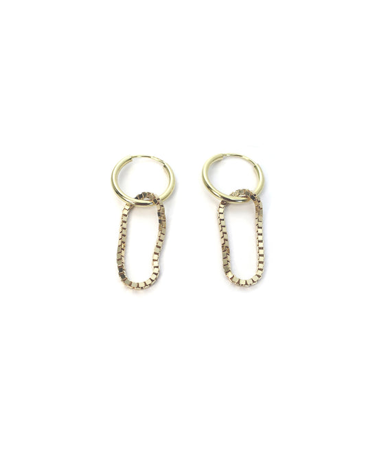 Chain Earrings - 14k Goud
