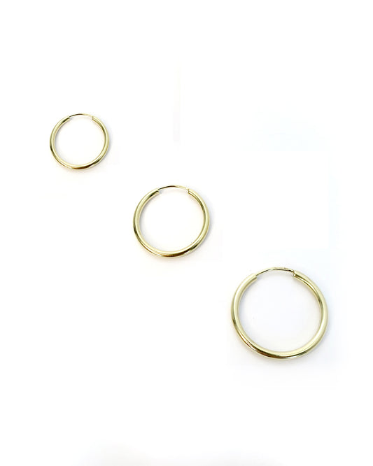Plain Earrings - 14k Goud