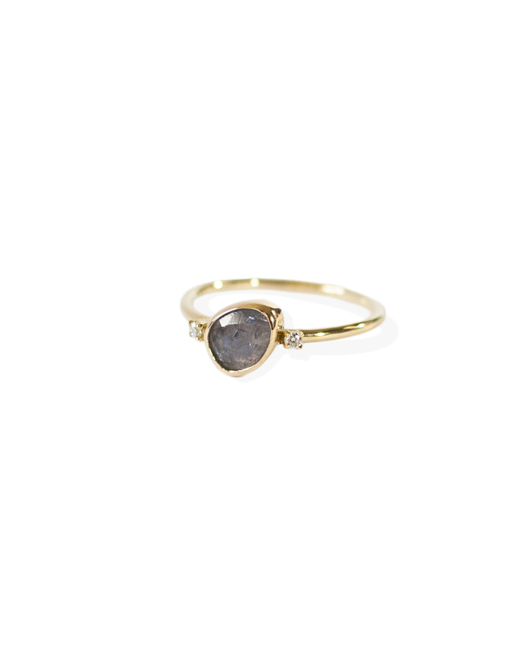 WATER AND DIAMONDS RING - Solid gold