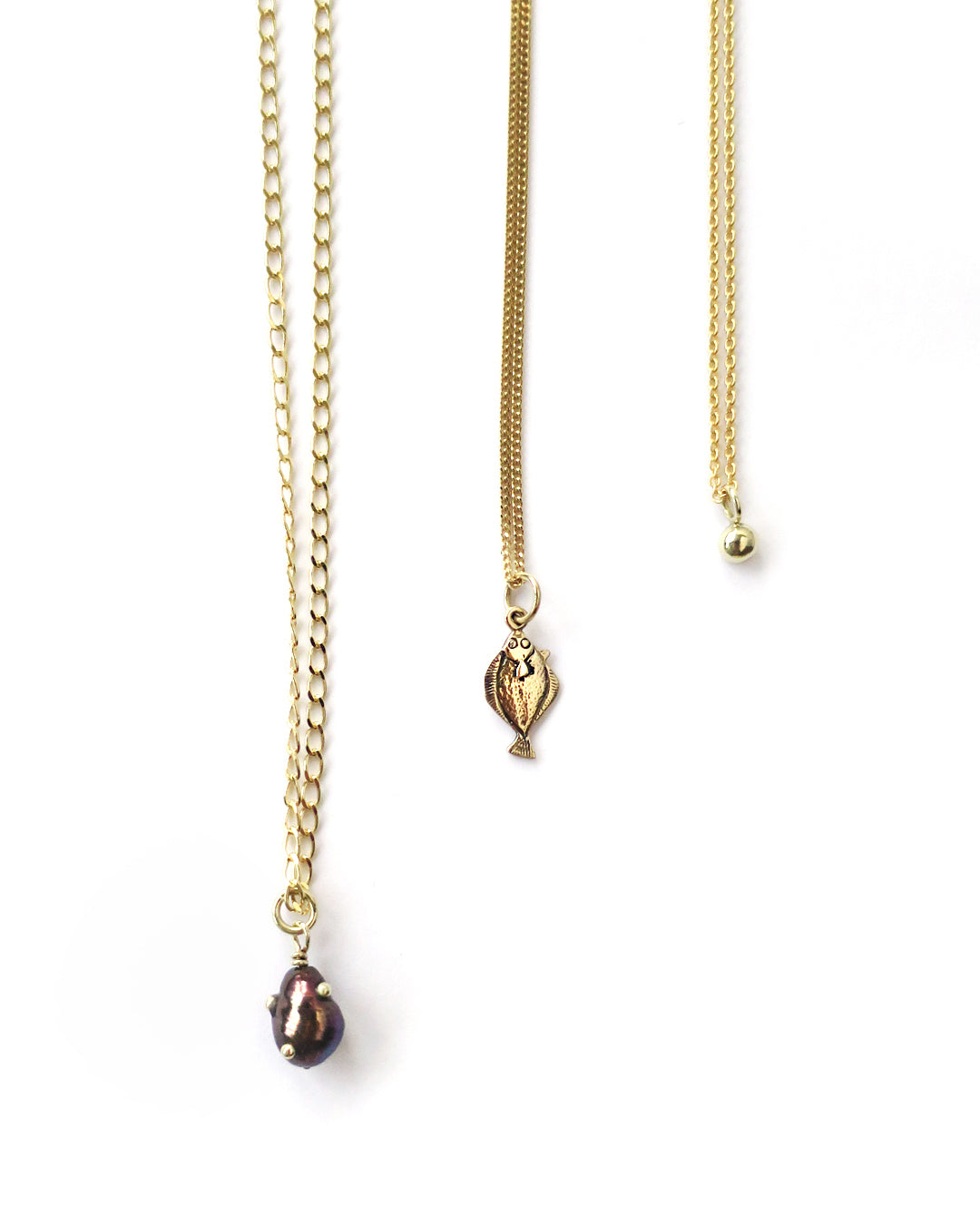 FLATFISH CHARM - Solid gold