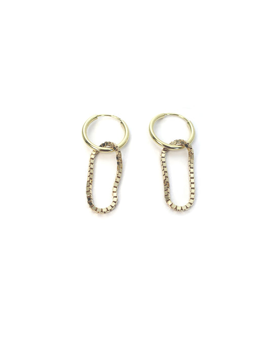 CHAIN EARRING - Solid gold