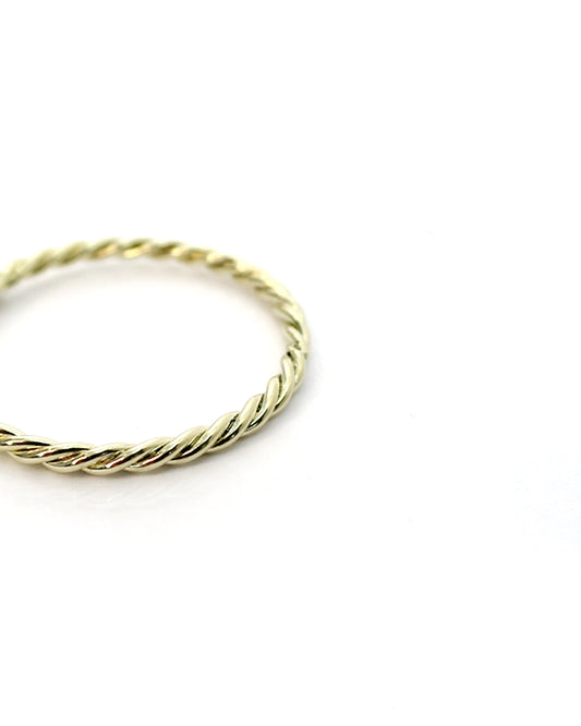 TWISTED ROPE RING - Solid gold